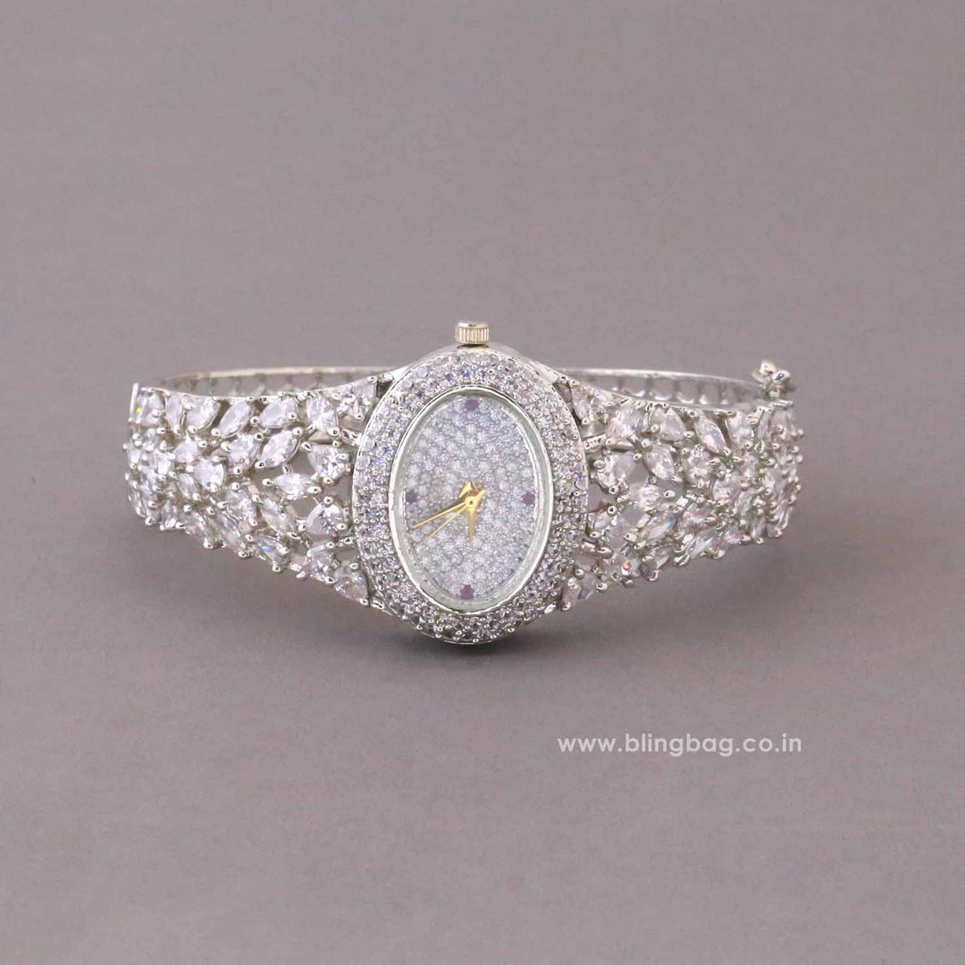BlingBag Silver Ellaie Zirconia Watch I