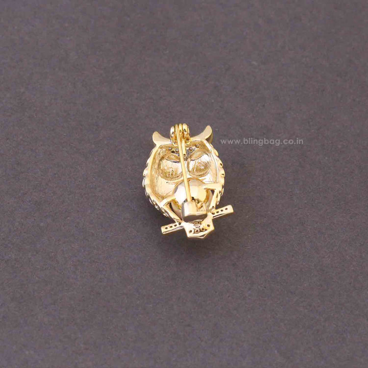 Blue Eye Owl Brooch