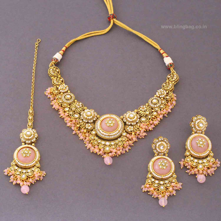 Blush Diyaa Kundan Jewellery Set