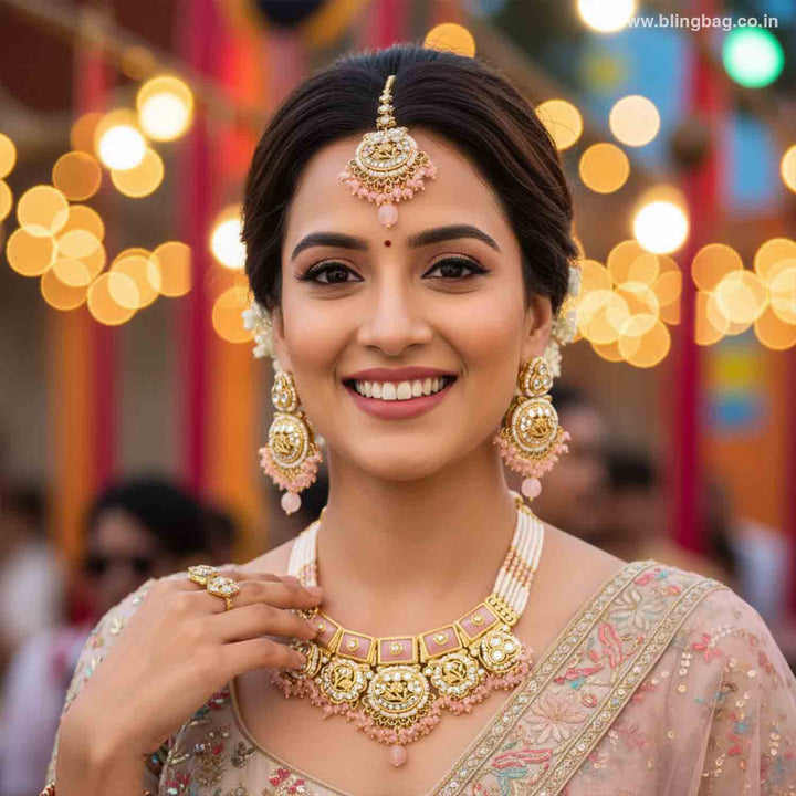 Blush Gyanada Kundan Jewellery Set
