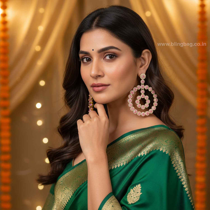 Blush Triyashu Chandbalis