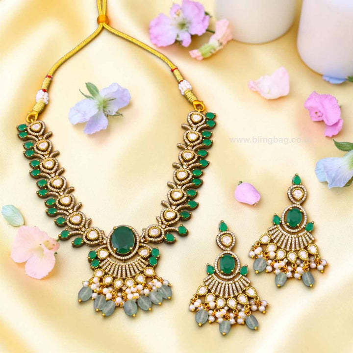 Emerald Aditii Victorian Jewellery Set - New Arrival