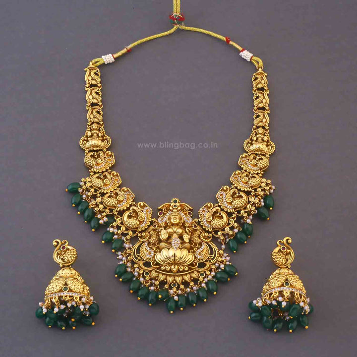 Emerald Ambalikaika Temple Jewellery Set - New Arrival