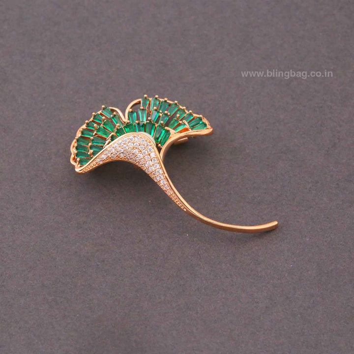 Emerald Arc Brooch