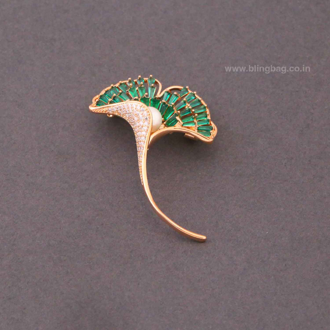 Emerald Arc Brooch