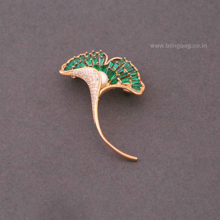 Emerald Arc Brooch