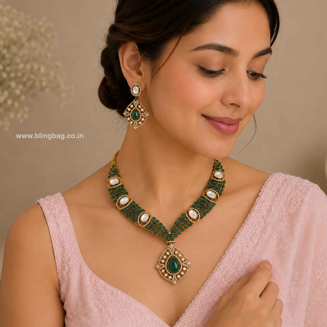 Emerald Asnaa Hasli Victorian Jewellery Set- New Arrivals