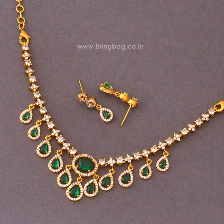 Emerald Debjani Antique Jewellery Set - New Arrival