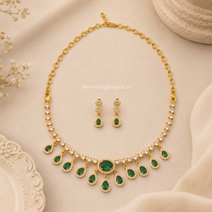 Emerald Debjani Antique Jewellery Set - New Arrival