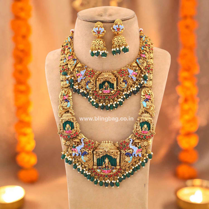 Emerald Devia Bridal Temple Jewellery Set- New Arrival