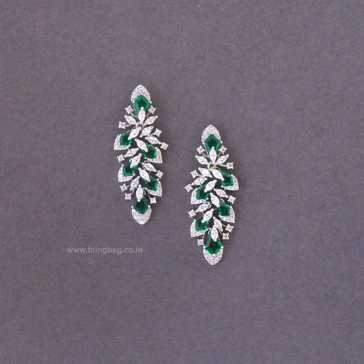 Emerald Eliassa Zirconia Danglers