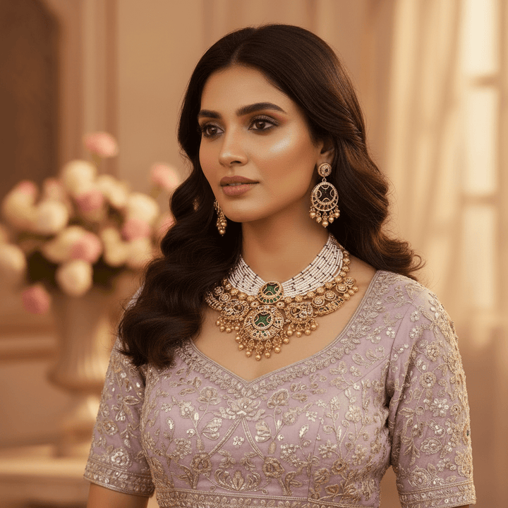 Emerald Eswari Heritage Jewellery Set - New Arrival