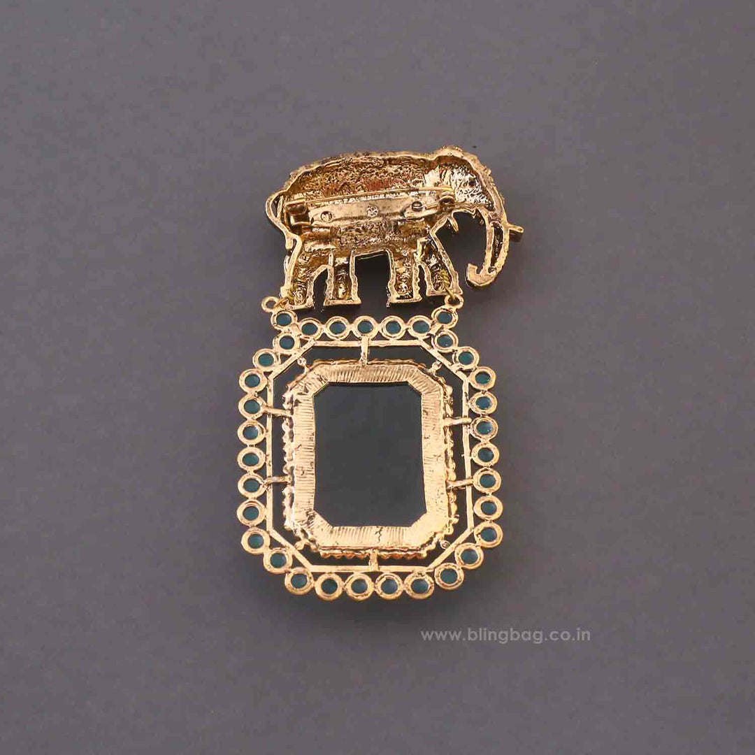 Emerald Gajraj Brooch