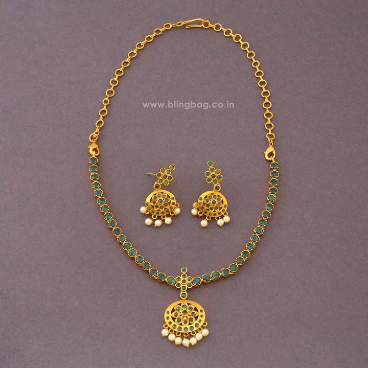 Emerald Geeta Antique Jewellery Set - New Arrival