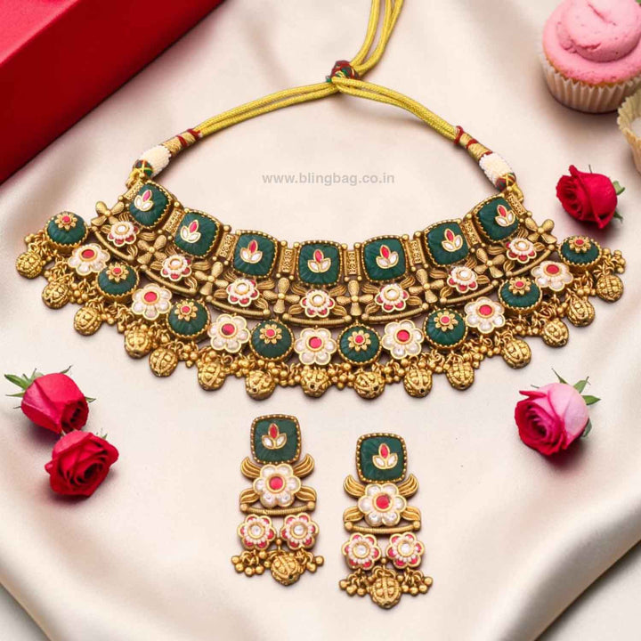 Emerald Greliya Heritage Jewellery Set