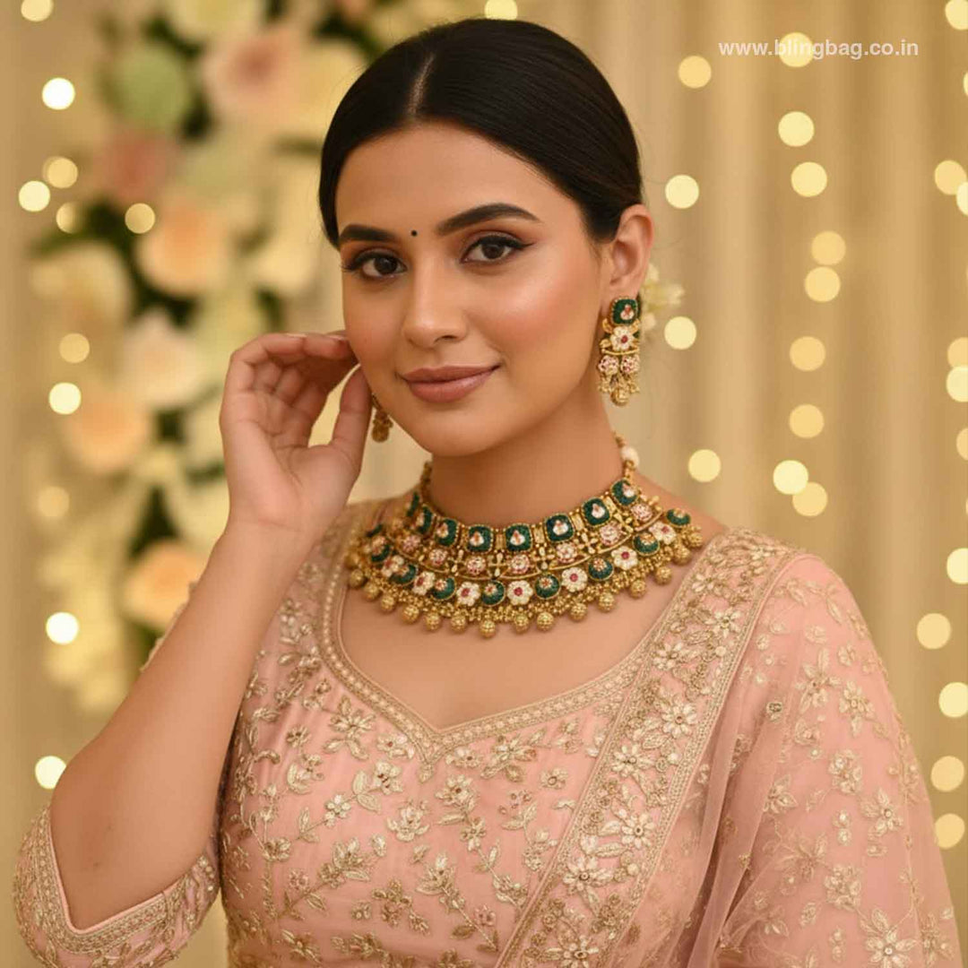 Emerald Greliya Heritage Jewellery Set