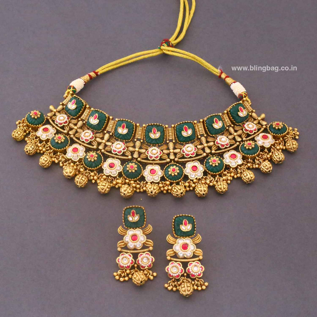 Emerald Greliya Heritage Jewellery Set