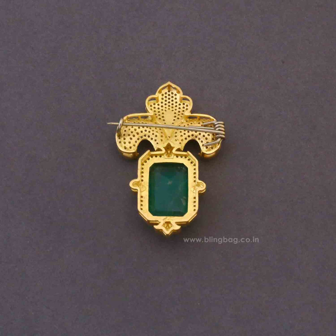 Emerald Honey Comb Brooch