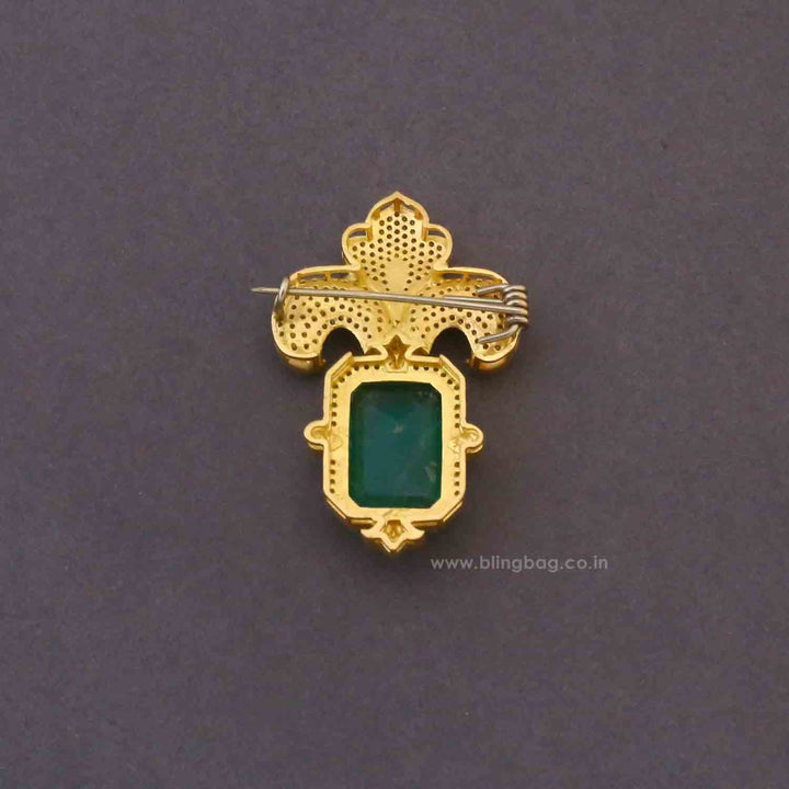 Emerald Honey Comb Brooch