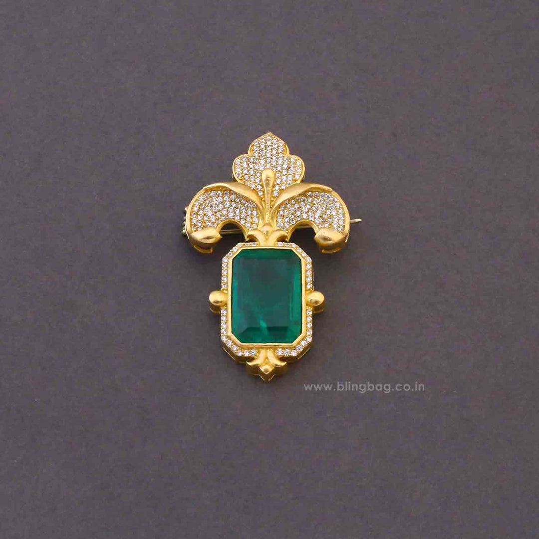 Emerald Honey Comb Brooch