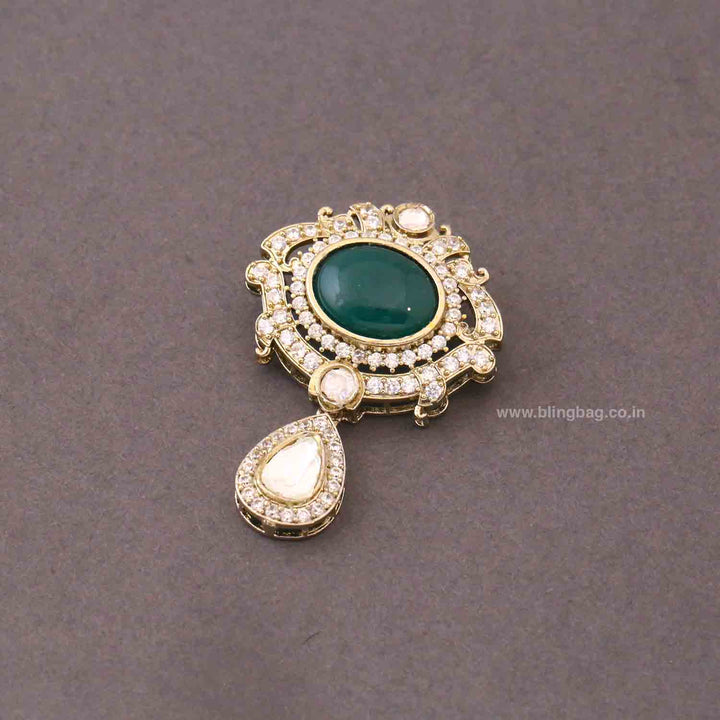 Emerald Imperial Tear Brooch