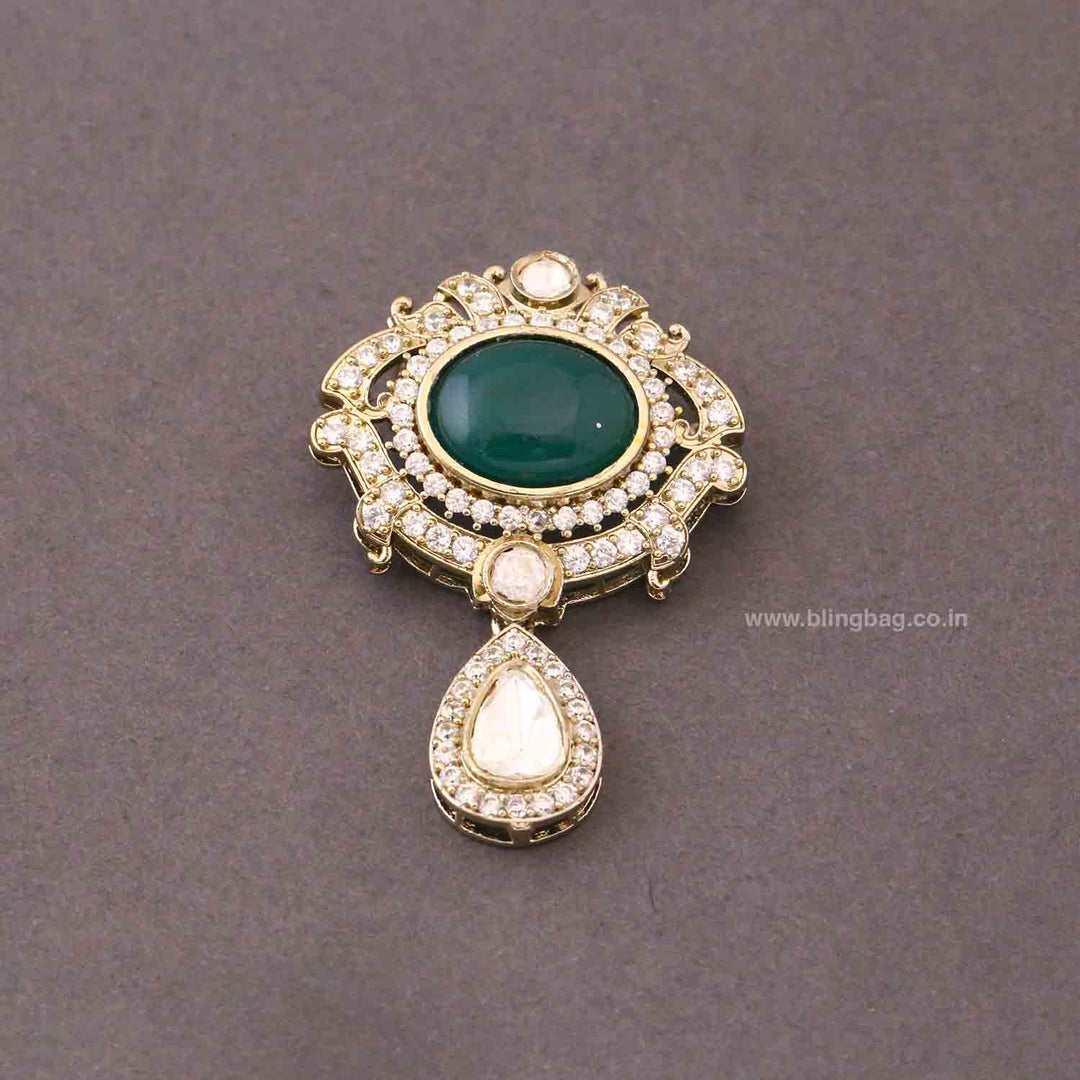Emerald Imperial Tear Brooch