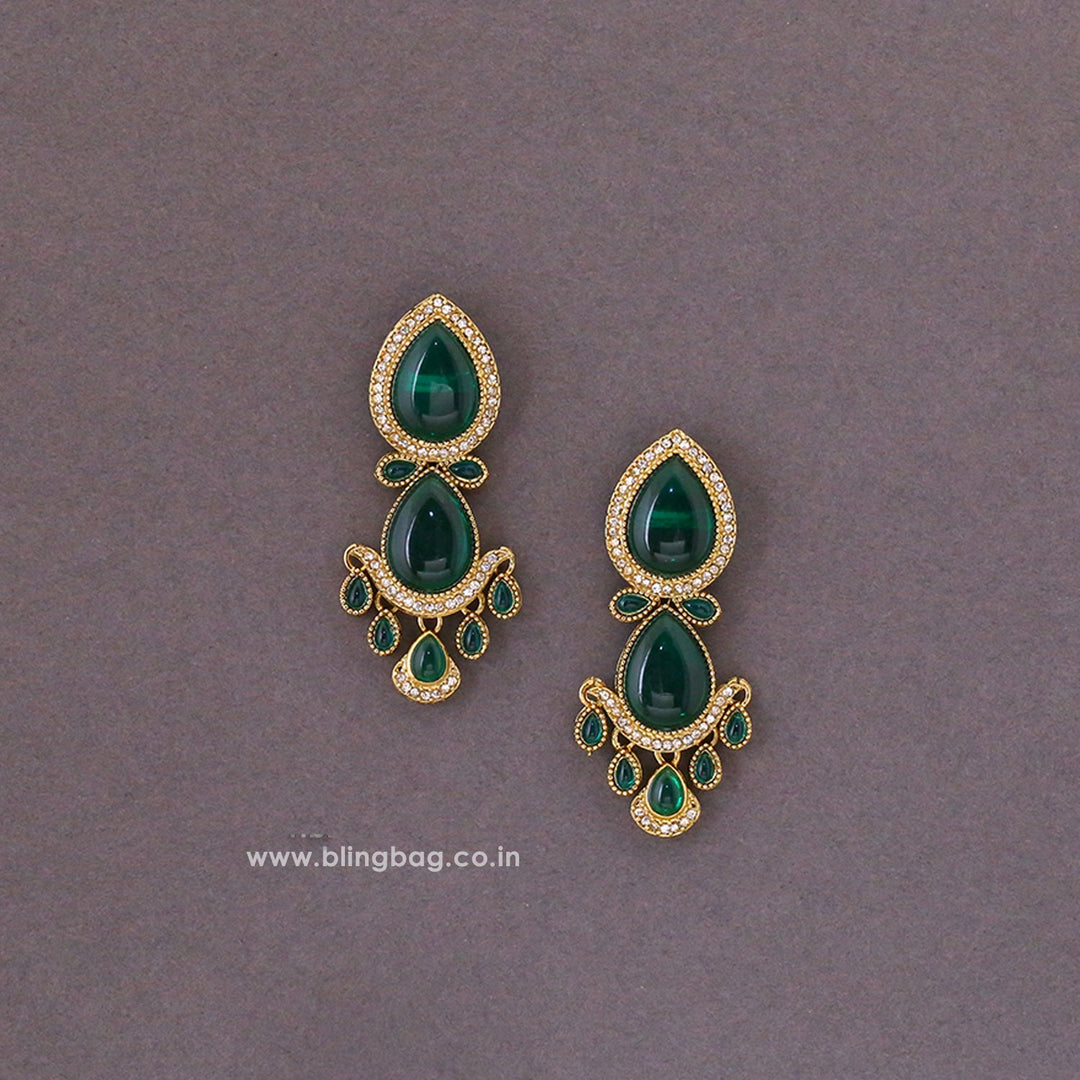 Emerald Khyaati Danglers