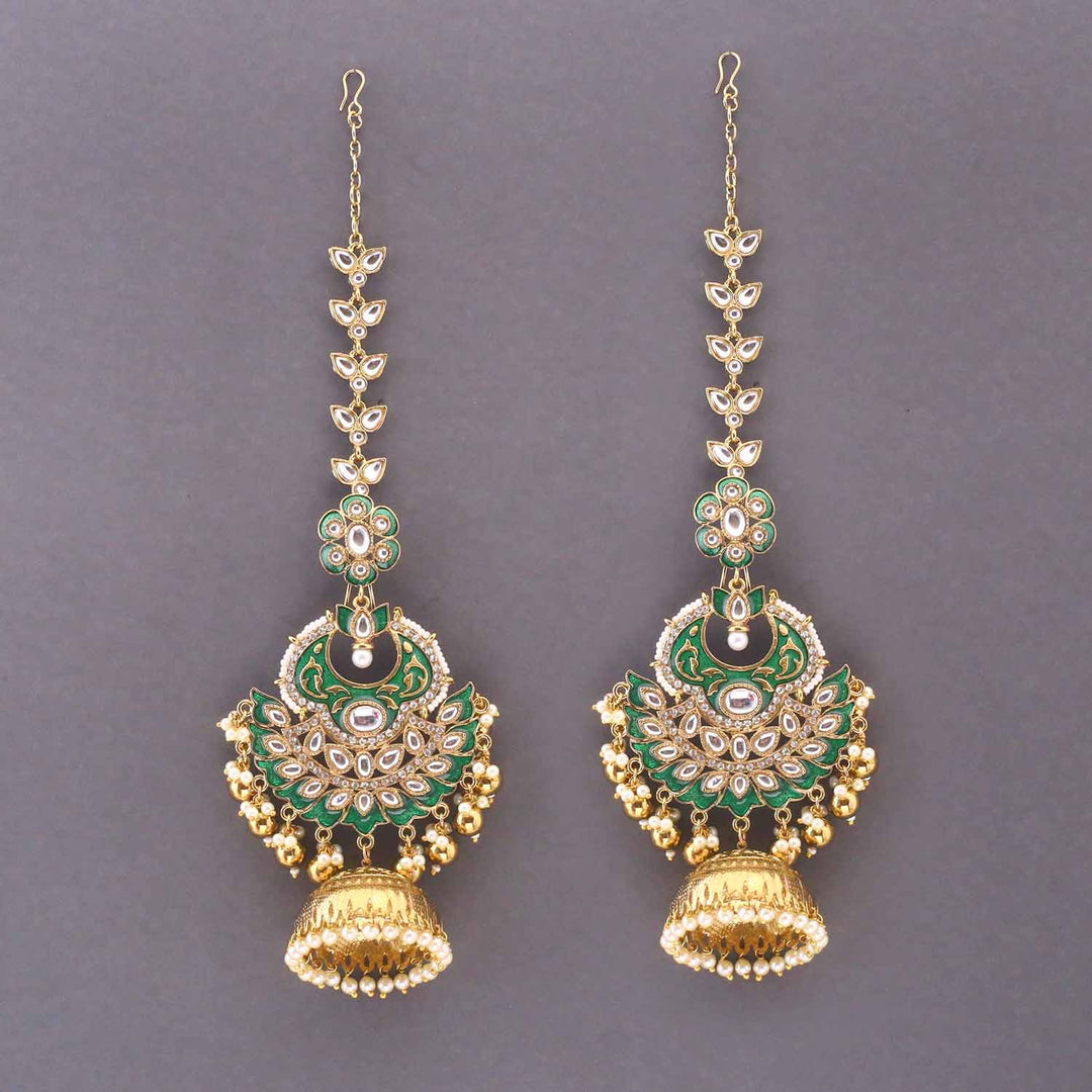 Emerald Kishori Sahara Jhumkis