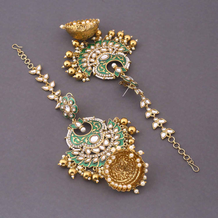 Emerald Kishori Sahara Jhumkis