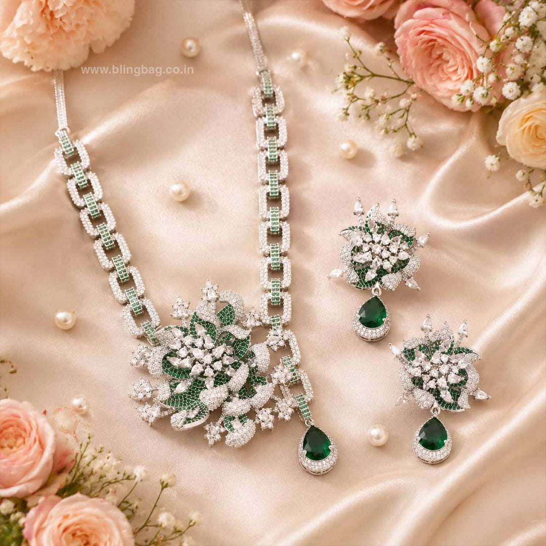 Emerald Kritna Zirconia Jewellery Set- New Arrivals