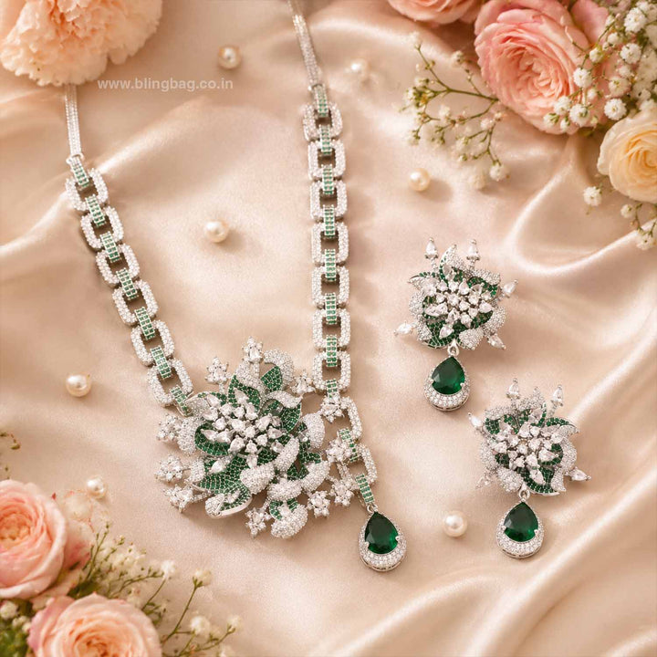 Emerald Kritna Zirconia Jewellery Set- New Arrivals