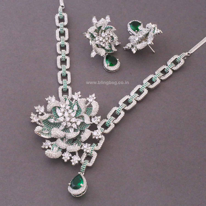 Emerald Kritna Zirconia Jewellery Set- New Arrivals