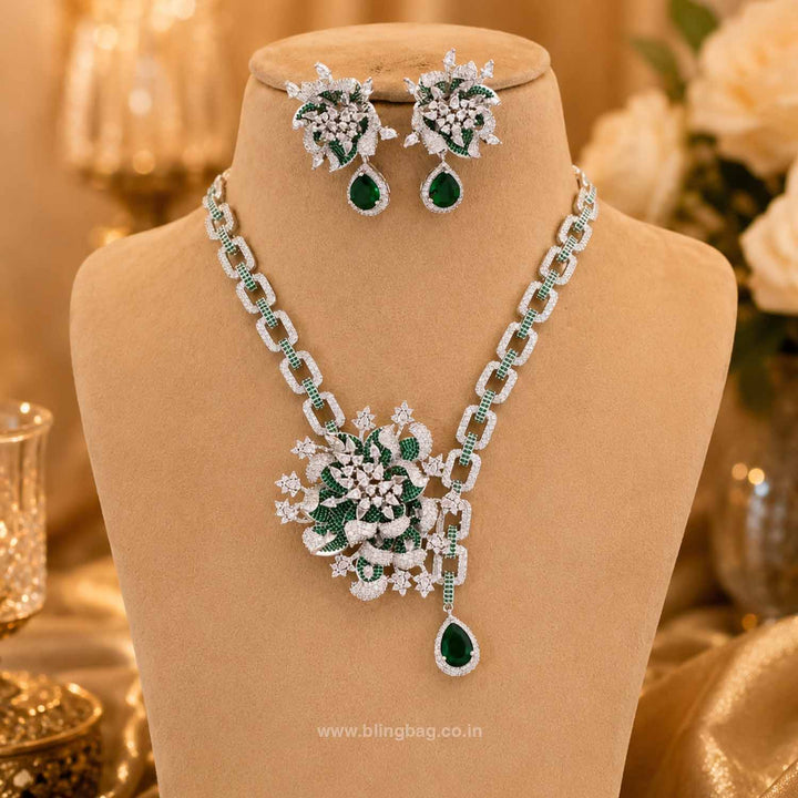 Emerald Kritna Zirconia Jewellery Set- New Arrivals
