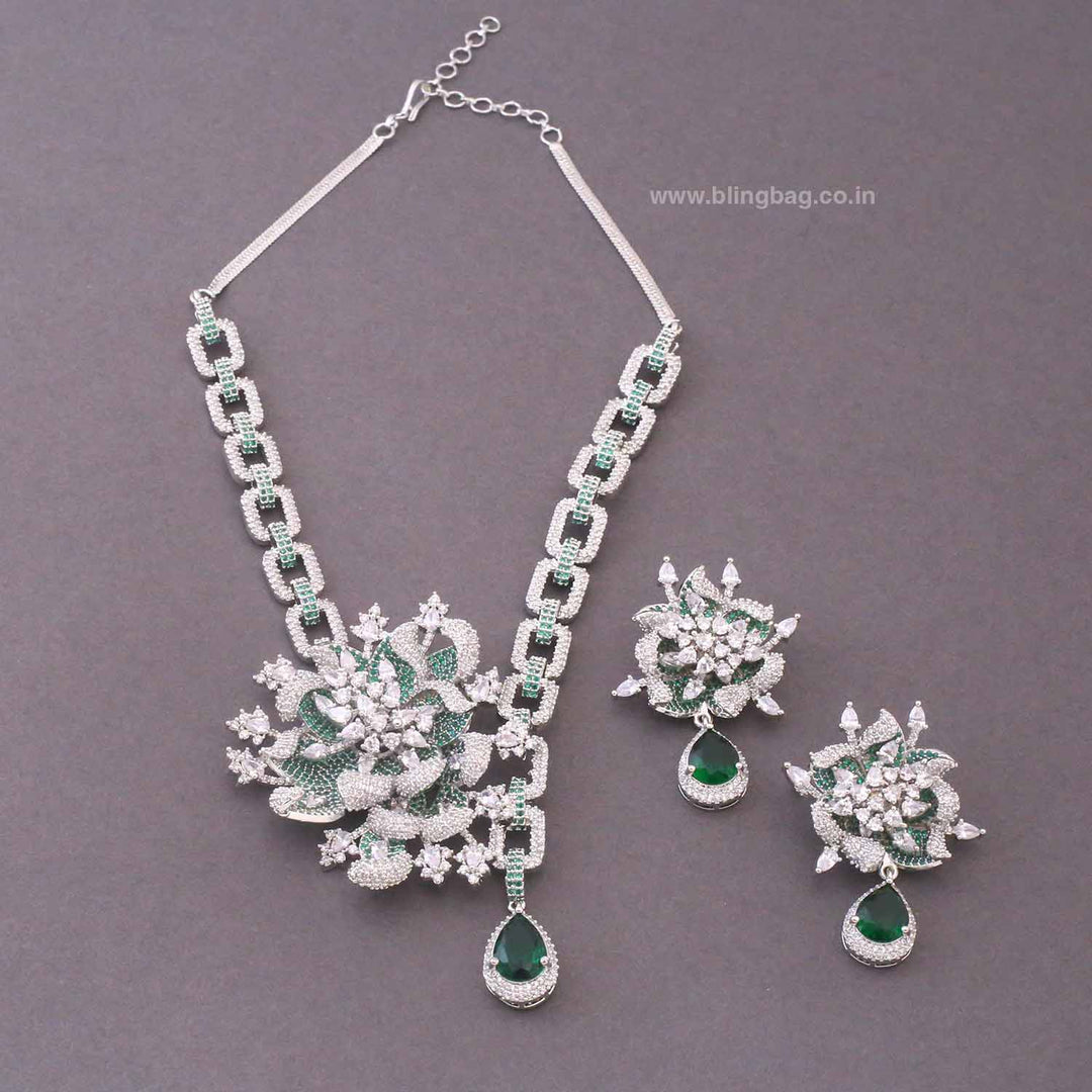 Emerald Kritna Zirconia Jewellery Set- New Arrivals