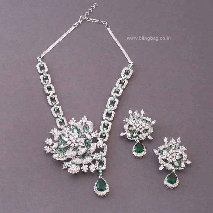 Emerald Kritna Zirconia Jewellery Set- New Arrivals