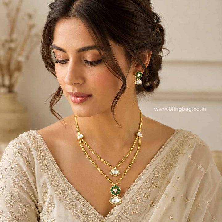 Emerald Lunessa Pendant Set - New Arrival