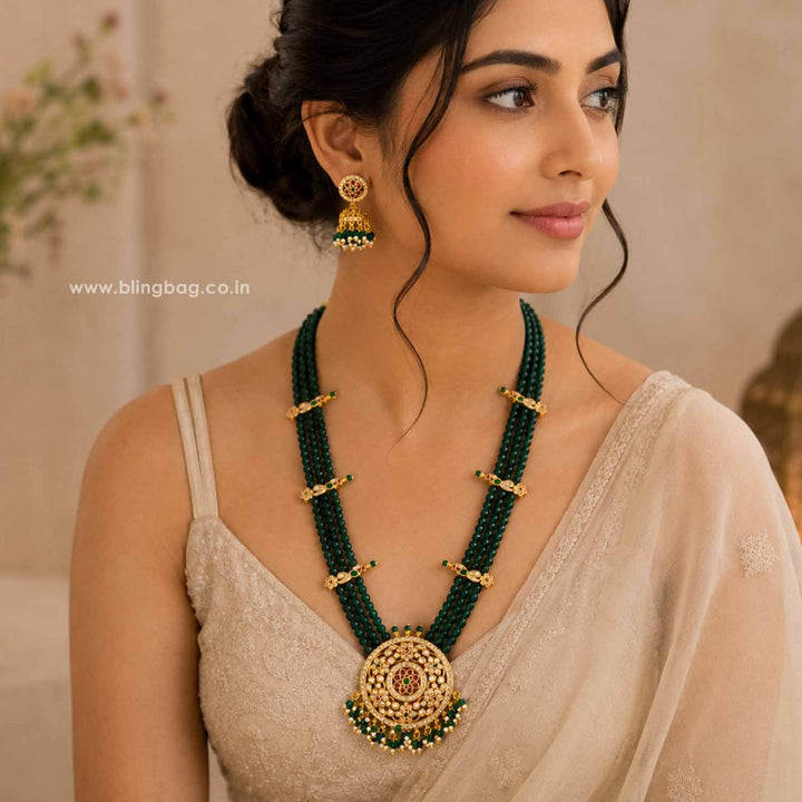Emerald Madhulika Antique Jewellery Set - New Arrival