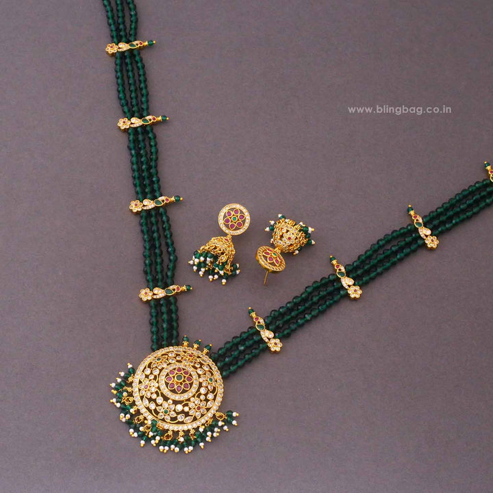 Emerald Madhulika Antique Jewellery Set - New Arrival