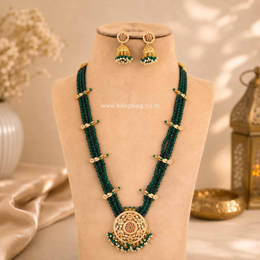Emerald Madhulika Antique Jewellery Set - New Arrival