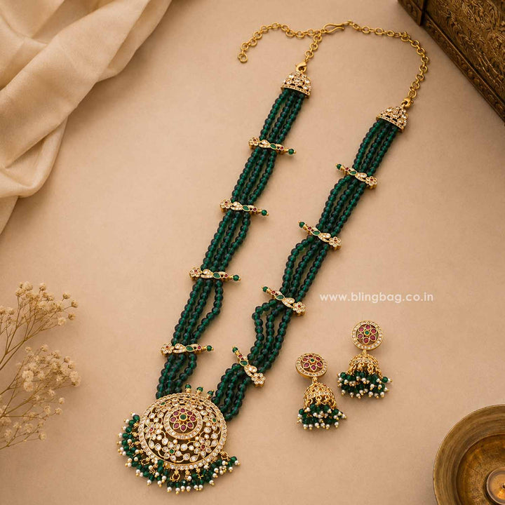 Emerald Madhulika Antique Jewellery Set - New Arrival