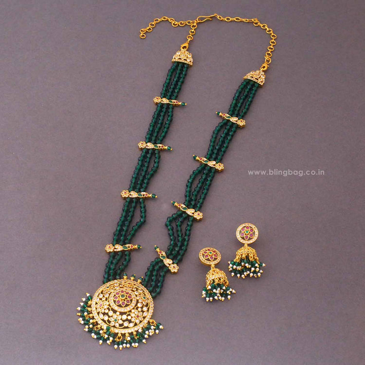 Emerald Madhulika Antique Jewellery Set - New Arrival