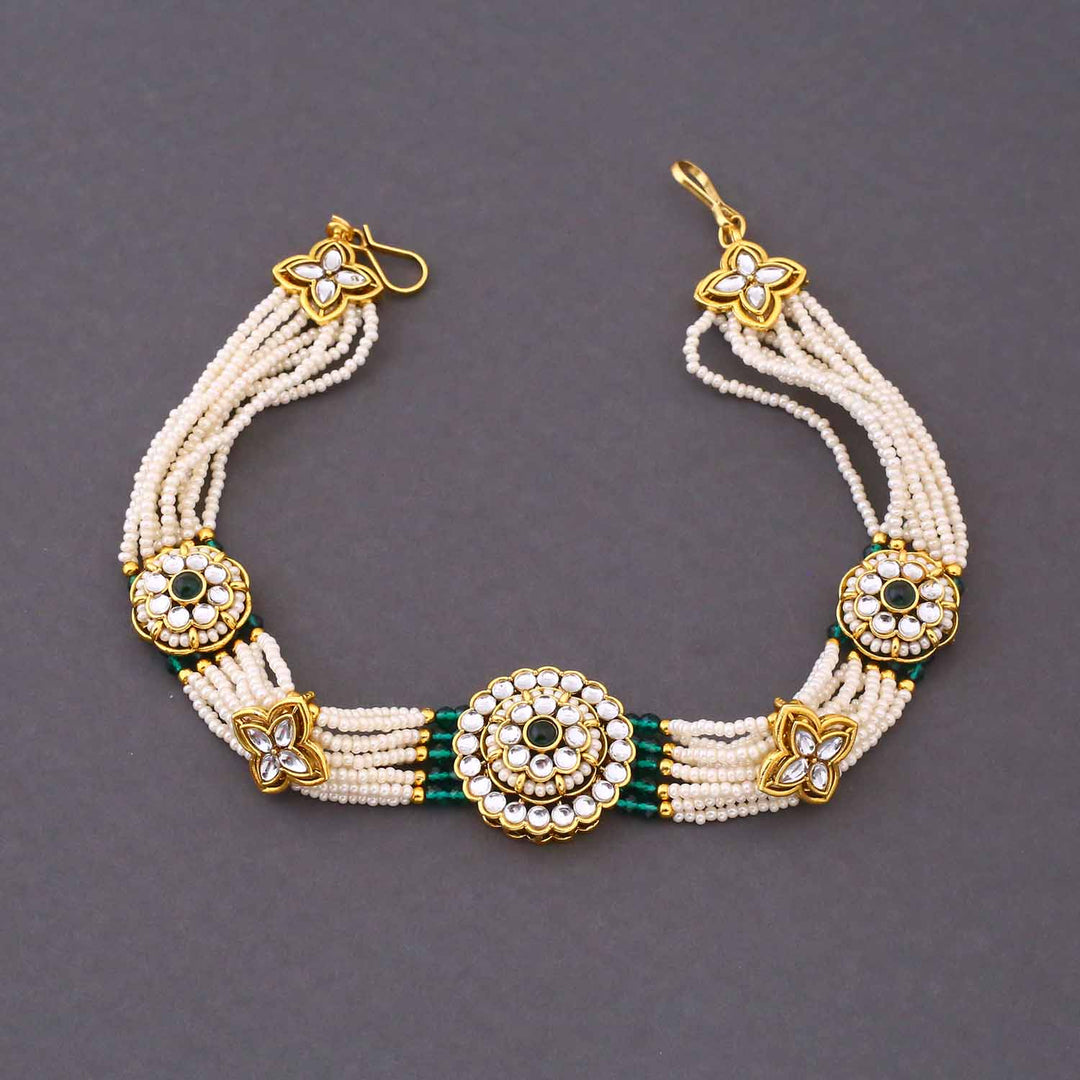 Emerald Manmayi  Kundan Bridal Jewellery Set
