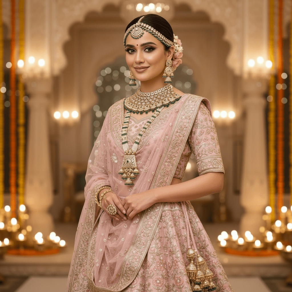 Emerald Manmayi  Kundan Bridal Jewellery Set