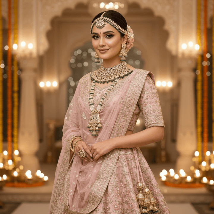 Emerald Manmayi  Kundan Bridal Jewellery Set