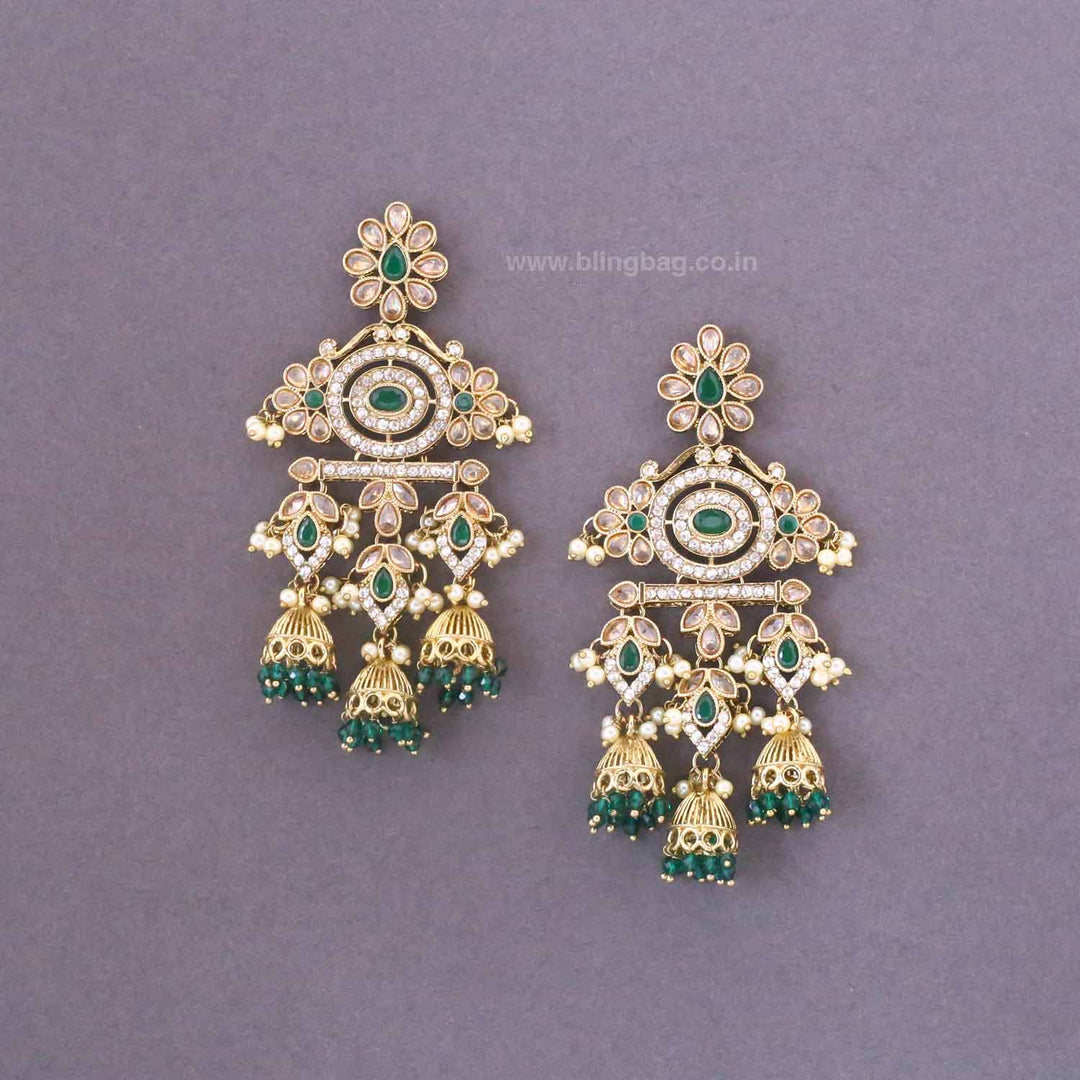 Emerald Nupur Jhumkis