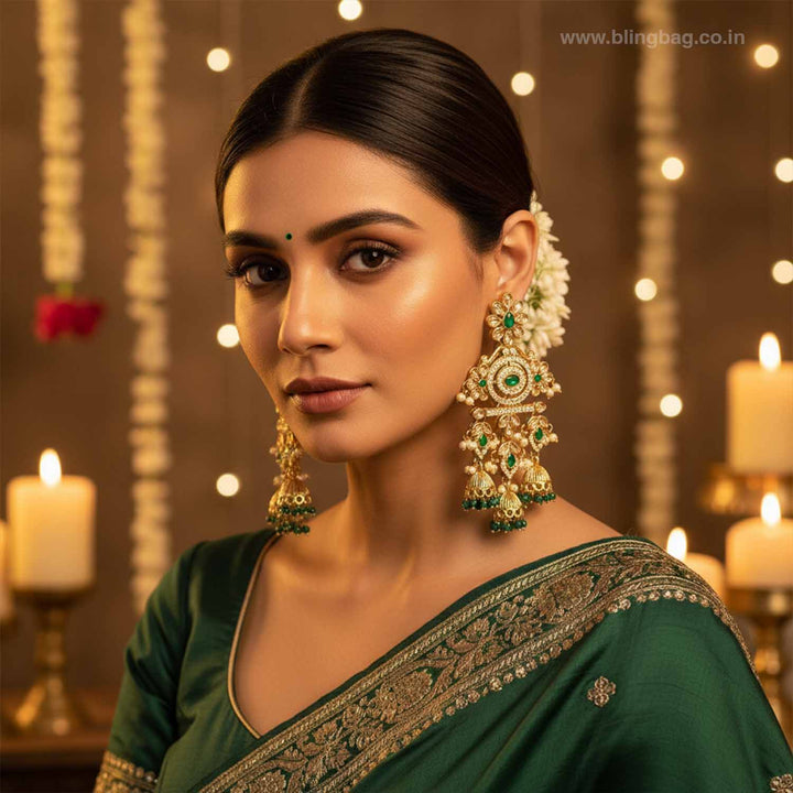 Emerald Nupur Jhumkis