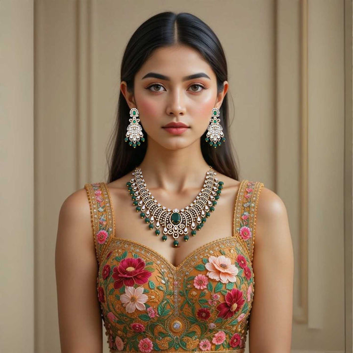 Emerald Oath Hasli Victorian Jewellery Set - New Arrival