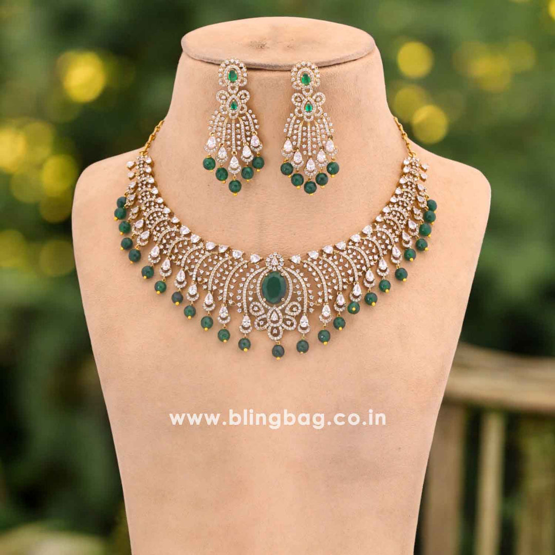Emerald Oath Hasli Victorian Jewellery Set - New Arrival