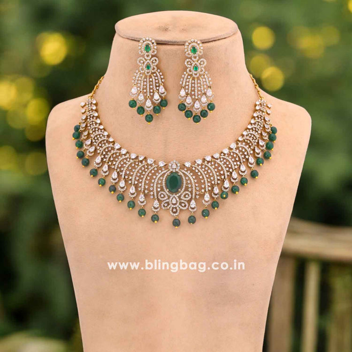 Emerald Oath Hasli Victorian Jewellery Set - New Arrival