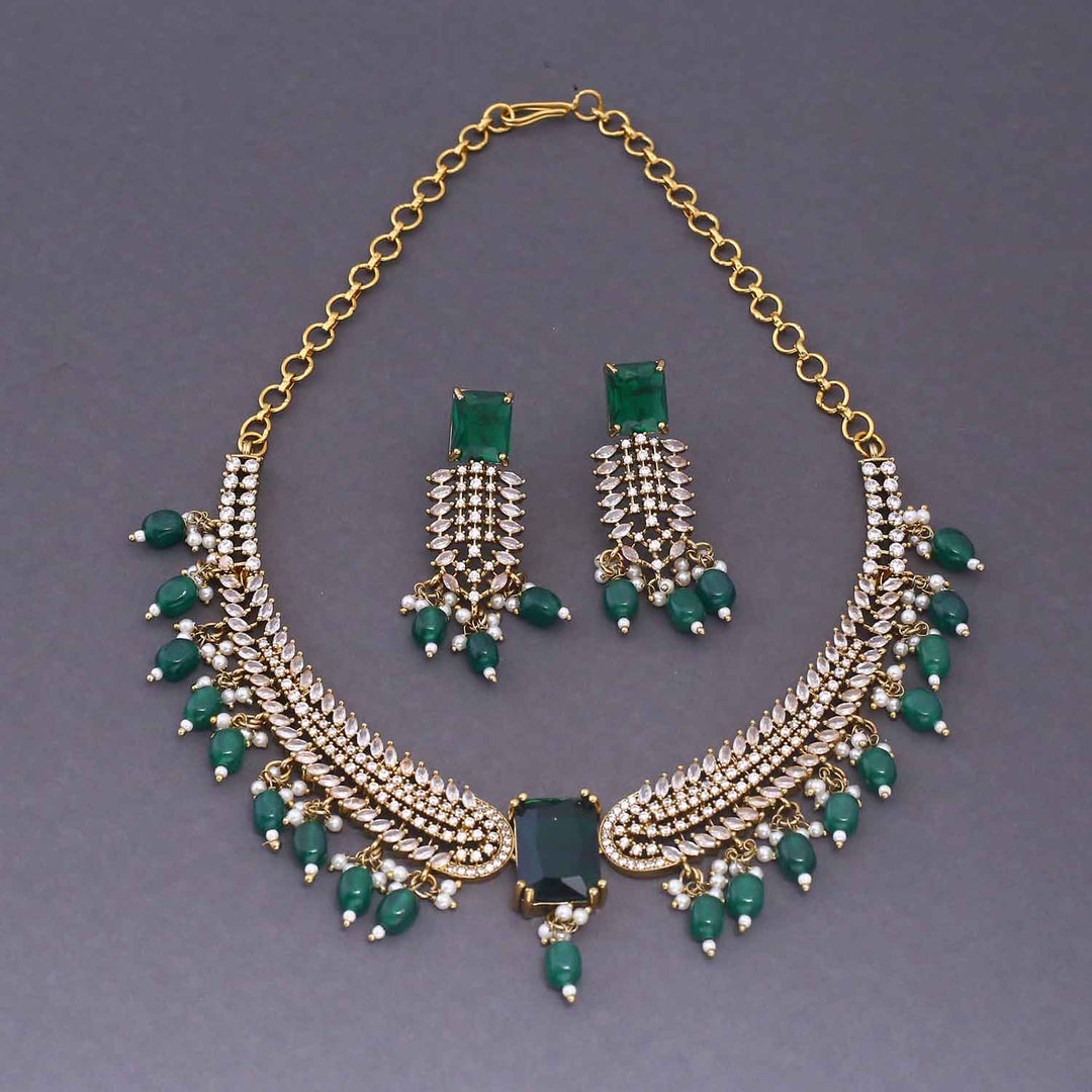 Emerald Oorja Hasli Victorian Jewellery Set - New Arrival